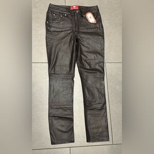 Men’s Laverapelle Genuine Lambskin Leather Pants Brown 30 Straight 5 Pocket NWT